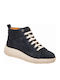 Leder Damen Stiefeletten Blau