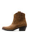 Suede Women's Ankle Boots Tabac Brown