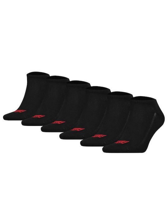 Levi's Batwing Logo Socken Schwarz 6er Pack