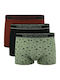 Herren Boxershorts Burgundisch|Schwarz 3Pack