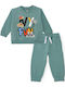 Kinder Trainingsanzüge Mit Bluse Petrol Blau