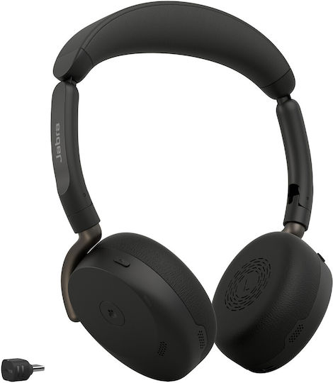Evolve3 65 Flex Link 390c MS Wireless Charging Pad On Ear Multimedia Ακουστικά με μικρόφωνο και σύνδεση Bluetooth