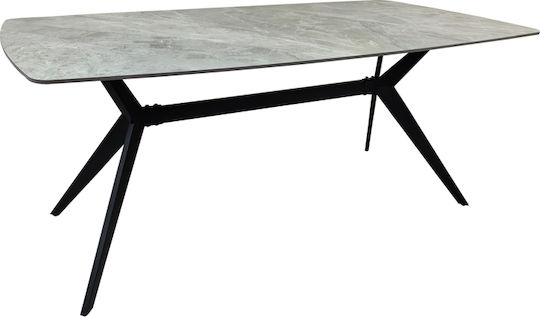 Ezali Esszimmer- und Küchentisch mit Steinoberflächenfarbe Schwarz 180x90x75cm Ezali Esszimmer- und Küchentisch mit Steinoberflächenfarbe Schwarz 180x90x75cm