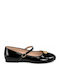 Women's Patent Leather Black Ballerina Shoes
