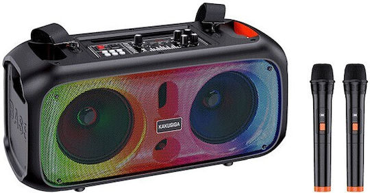 Kakusiga Ηχείο Karaoke με Ασύρματα Μικρόφωνα και Εφέ Φωτισμού KSC-1001 2222222299941 Μαύρο