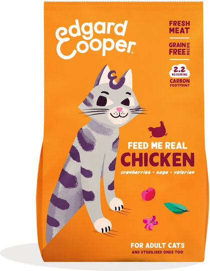 Edgard Cooper Nasses Katzenfutter für Erwachsene Katzen mit Huhn 325g