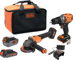 Black & Decker Σετ Γωνιακός Τροχός & Δραπανοκατσάβιδο Black & Decker Σετ Γωνιακός Τροχός & Δραπανοκατσάβιδο