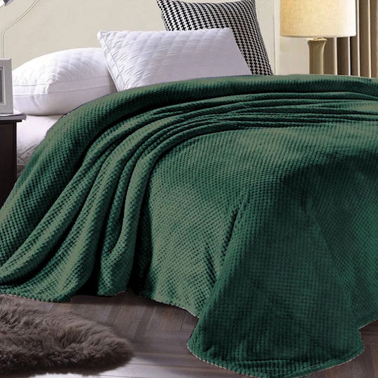 Pop Corn Pătură Polar Fleece Simplă 160x240 cm Verde