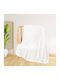 SpitiBazaar Fleece Double Blanket 215x230cm White