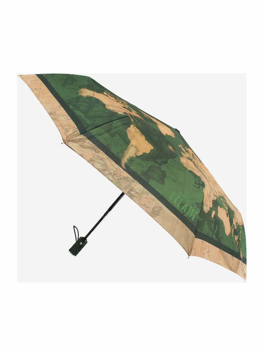 Alviero Martini 1a Classe Automatic Rain Umbrella Compact Green