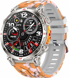 Smartwatch Microwear Kc93 Camuflaj Portocaliu d...