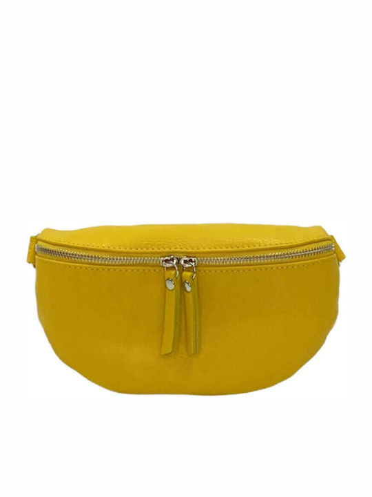 Women's Leather Bum Bag Yellow