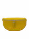 Women's Leather Bum Bag Yellow