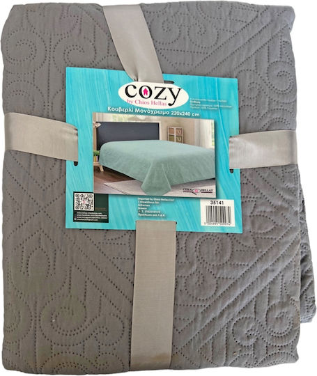 Chios Hellas Super Double Coverlet Grey 220x240cm