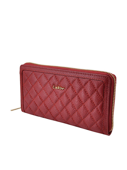 Large Leather Women's Wallet with RFID Red