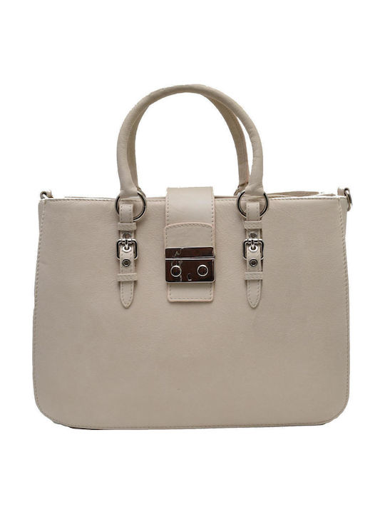 Leather Women's Bag Beige