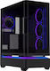 Asus Prime AP304 Геймърско Midi Tower Кутия за Компютър със Страничен Прозорец Черна