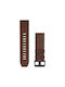 Garmin Quickfit 26 Bands Walnut Leather Black