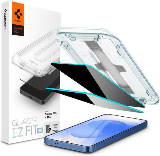 Spigen Privacy Закалено стъкло 2бр (Samsung Galaxy S25/S24)