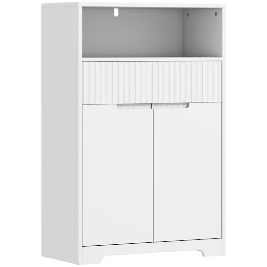 HomCom Dulap de baie 60x30x91.5cm Alb