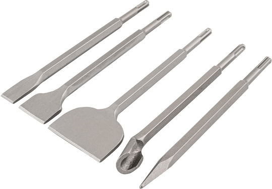Powermat Set Spitzmeißel & Bohrer 5 Stück mit Steckdose SDS Plus