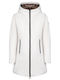 Langes Damenjacke Für Winter Weiß