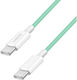 LogiLink Braided USB 2.0 Cable USB-C Male - USB-C 60W Green 0.5m CU0346