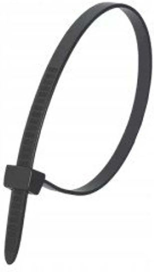 Dedra Plastik Kabelbinder 200mmx4,8mm in Schwarz Farbe (50Stück) 11CV48203