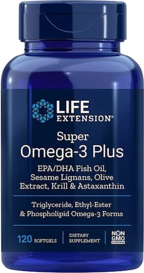Life Extension Супер Омега 3 120 меки капсули