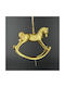 Hängender Weihnachtsbaumschmuck Pony Gold 12cm