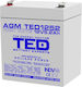 Battery Pack Compatible Apc Rbc46 12v 5.2ah 1x12v Ted Electric