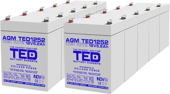 Battery Pack Compatible Apc Rbc118 120v 5.2ah 10x12v Ted Electric
