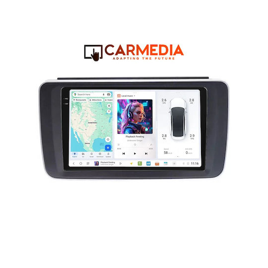 Carmedia Auto-Audiosystem für Nissan Leaf 2018-2025 Bluetooth USB Eingebautes Wi-Fi GPS mit Touchscreen 9.5 Zoll