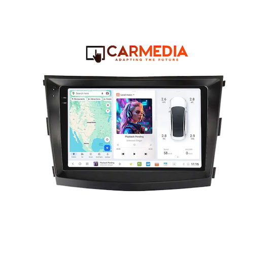 Carmedia Car Audio System for Ssangyong Tivoli 2016-2024 (Bluetooth/USB/WiFi/GPS/Apple CarPlay/Android Auto) with 9.5" Touch Screen