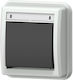 Elektro Plast Waterproof Recessed Wall Switch Single with Grey Frame