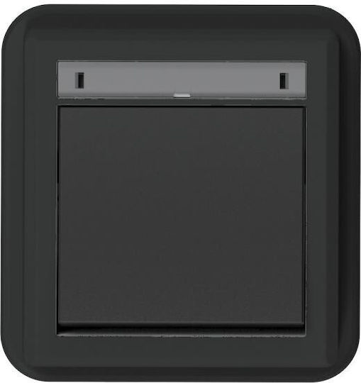 Elektro Plast Waterproof Recessed Wall Switch Single with Grey Frame