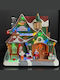 Christmas Illuminated Decorative Figurine White with Music 28x17cm