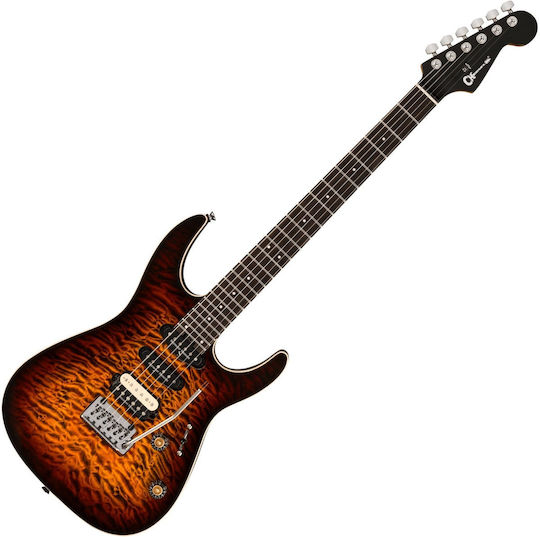 Chitară electrică Pro-Mod cu aranjamentul de microfoane HSS Amber