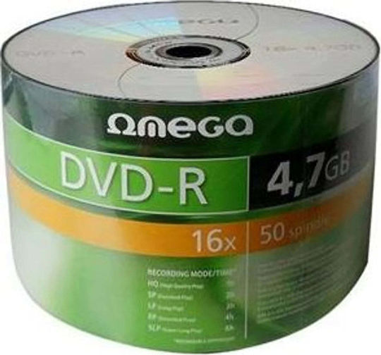 Omega Εγγράψιμα DVD-R 16x 4.7GB Cake Box 50τμχ