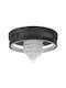 Rabalux Smart Deckenleuchte Schwarz mit Integrierter LED und Kristallen