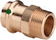 Viega Transitional Connector Sc-contur 15mm X Gz 1/2'' Bronze 105044