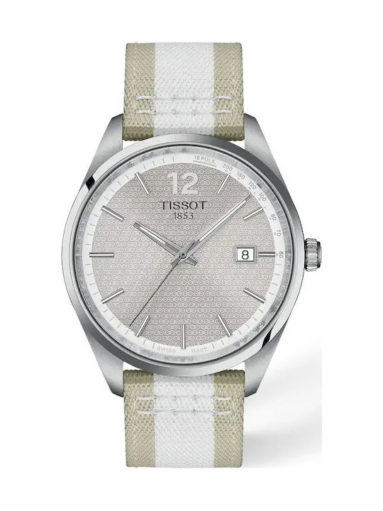 Tissot Pr 100 Мъжки Часовник 40mm На Батерия с Сива Текстилна Каишка