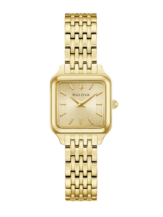 Bulova Дамски Часовник 23мм Кварцов с Златен Металик Гривна