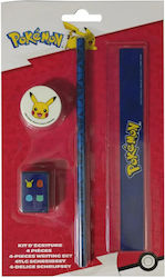 Pokemon Set De Papetărie Pentru Copii Cu Creion, Ascuțitoare, Radieră și Riglă 4 Buc Pokemon Set De Papetărie Pentru Copii Cu Creion, Ascuțitoare, Radieră și Riglă 4 Buc