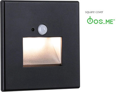 Quadratischer Rahmen Beleuchtungszubehör Schalter Bewegungsmelder Ip20 Schwarz Parallelogramm Form 17-07009-2