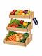 Wellhaus Wooden Fruit Bowl 3 Levels Beige