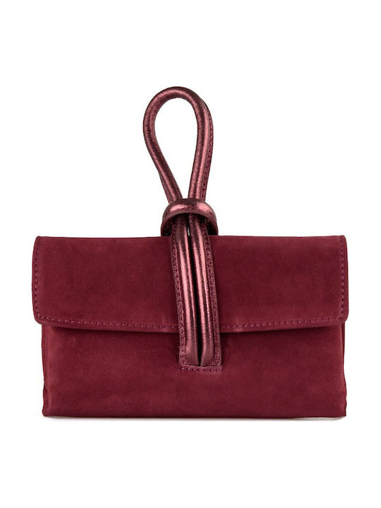 Women's Handbag Suede Burgundy