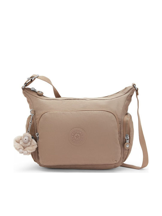 Kipling Gabb S Γυναικεία Τσάντα Ώμου Tan Beige