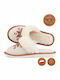 Leather Winter Women's Brown Slippers