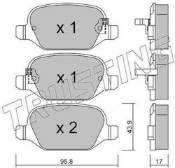 Задни Спирачни Накладки Fiat 500l 0.9-1.3 D-1.4-1.6 D 3334-199 Задни Спирачни Накладки Fiat 500l 0.9-1.3 D-1.4-1.6 D 3334-199